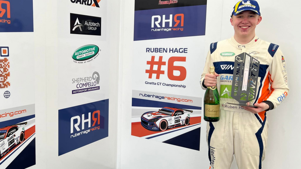 Ruben Hage claimed a podium finish and two other strong results as he made an impressive start to his Protyre Motorsport Ginetta GT Championship campaign. Photo courtesy of Ruben Hage Racing.