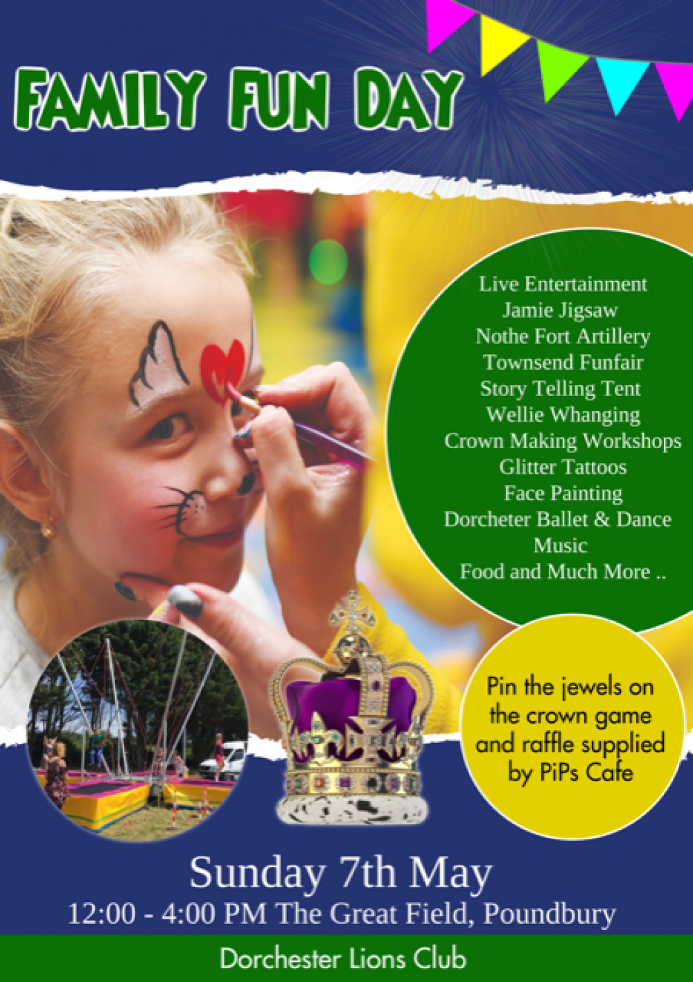 A family fun day will be held in Poundbury on Sunday, May 7