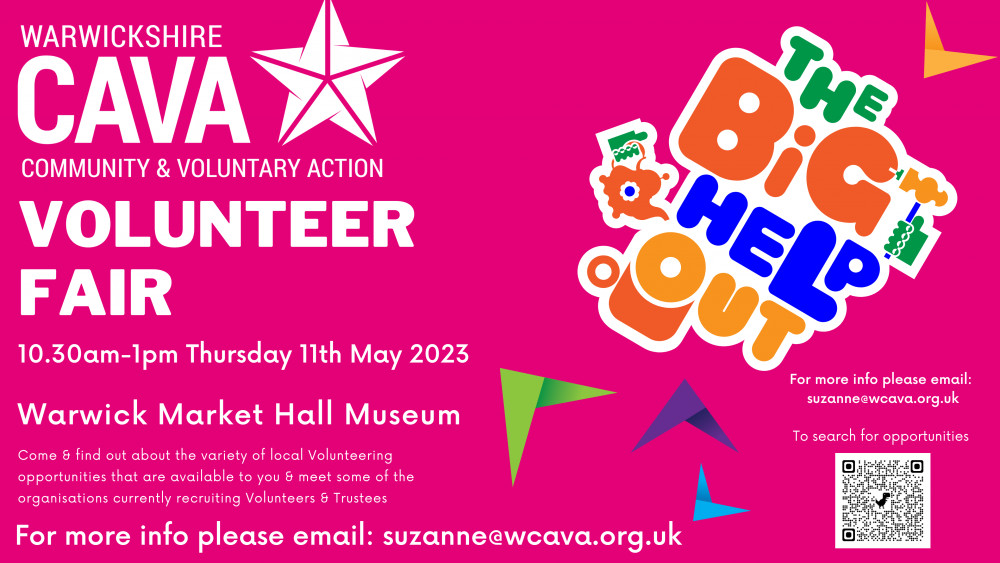 The volunteer fair comes to the Market Hall Museum on May 11 (image via Warwickshire County Council)