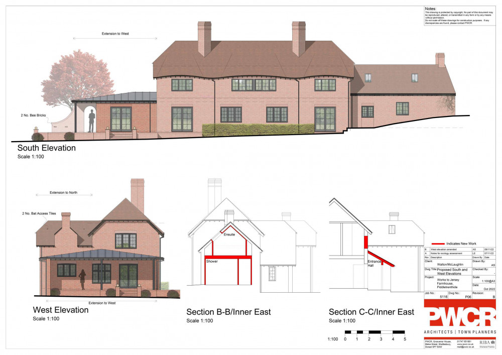 Proposals for the farmhouse extensions