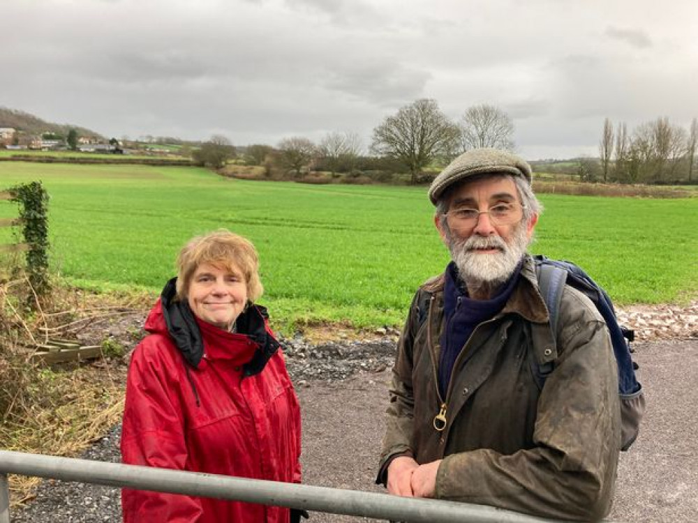 Mendip District Council Leader Ros Wyke And Strawberry Line Society Chairman Mick Fletcher On The Newest Section Of The Strawberry Line In Westbury Sub Mendip 