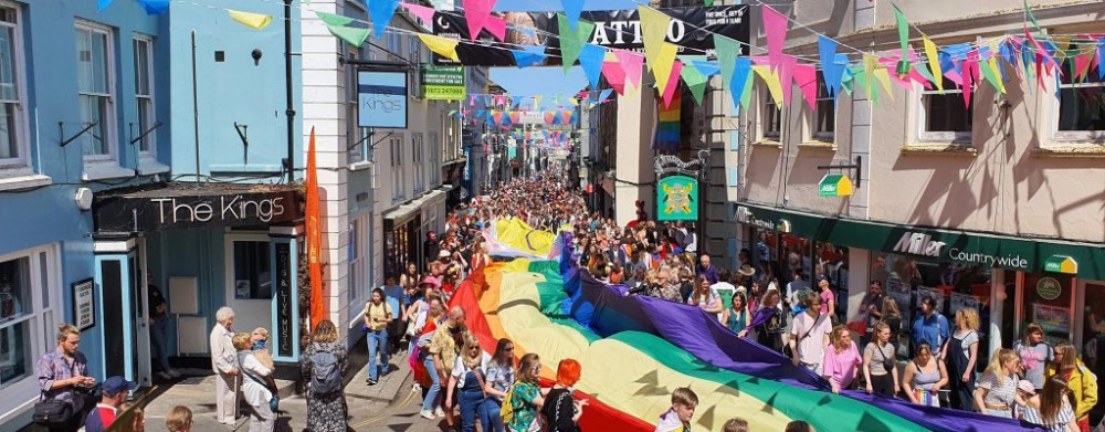 Pride Parade in Falmouth (Image: Falmouth Pride)