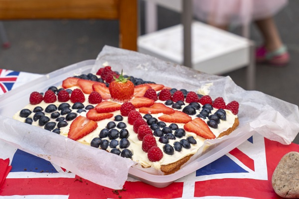 Patriotic cake at last year's Jubilee street party in Sellincourt Road (Credit: Wandsworth Council) Patriotic cake at last year's Jubilee street party in Sellincourt Road (Credit: Wandsworth Council)