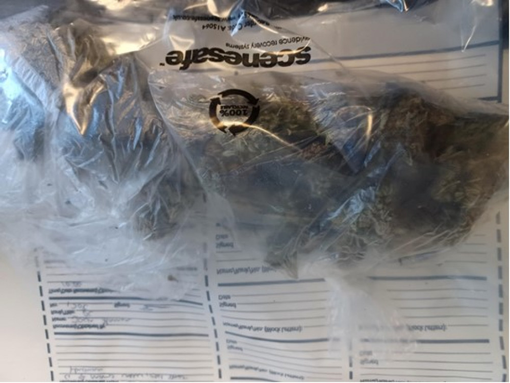 Police made an arrest after discovering Class A and B drugs during a search at a Hucknall address earlier this week. Photo courtesy of Nottinghamshire Police.