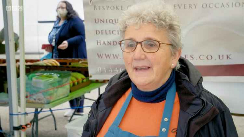 Myfanwy Edwards, secretary of Cowbridge Farmers' Market ((image via BBC iPlayer)