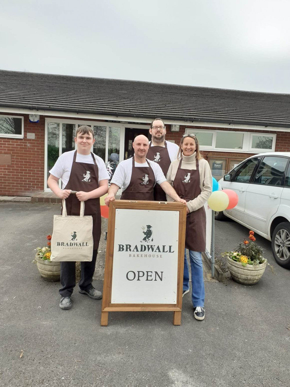 Happy birthday to the Bradwall Bakehouse team! (Photo: Sandbach Nub News)  