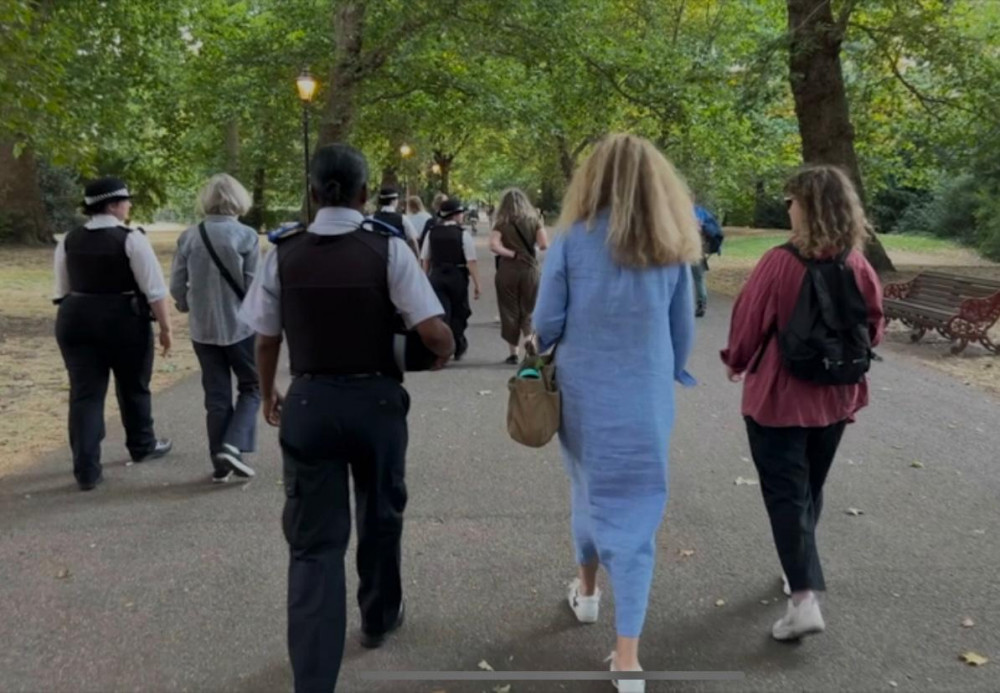 Discuss safety concerns with Balham police during a foot patrol on Tuesday Discuss safety concerns with Balham police during a foot patrol on Tuesday
