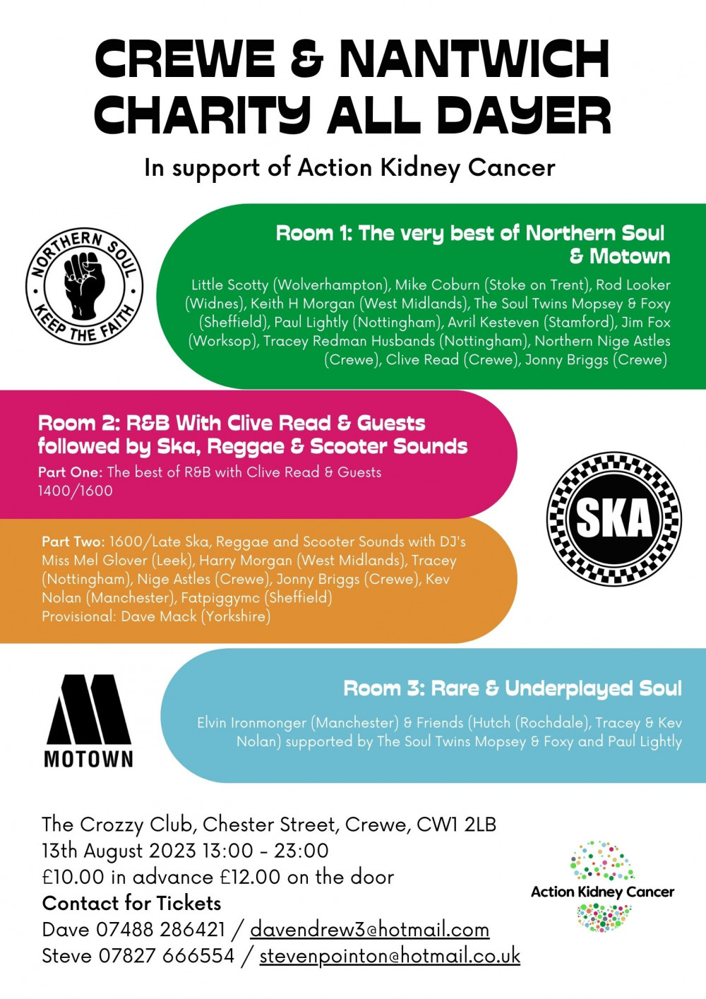 There is a Northern Soul Charity All Dayer charity event live at The Crozzy on Sunday 13 August. There is a Northern Soul Charity All Dayer charity event live at The Crozzy on Sunday 13 August.