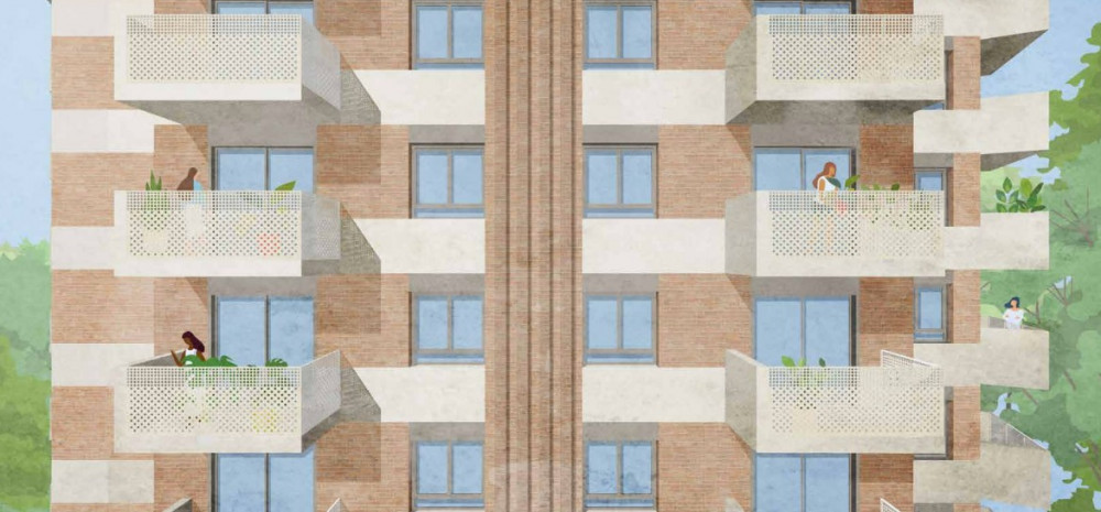 Women\'s-only tower block. The 15-storey tower block for women was approved by Ealing Council. Image Credit: GRID Architects. 