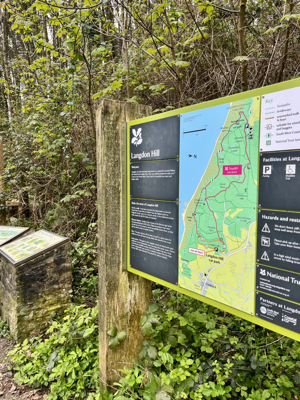 The walk starts and finishes at the National Trust's Langdon Hill