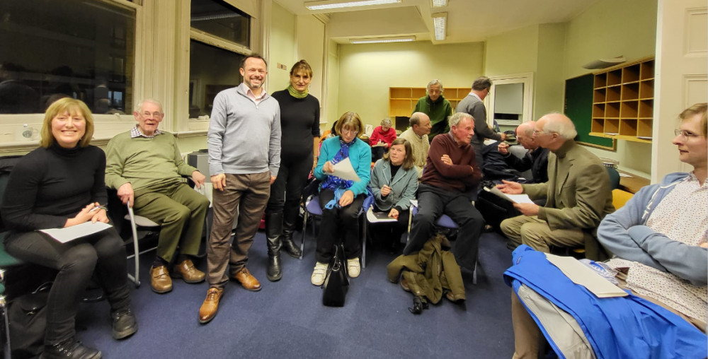 Liberal Democrat Councillors Gray Malcolm & Athena Zissimos at Local Plan Meeting 