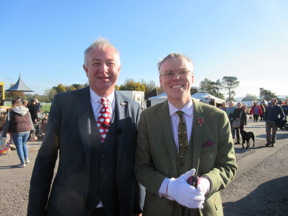 Colin Young, Bargain Hunt expert (left) and Joseph Lewis, Heritage Coordinator at Somerset Council 