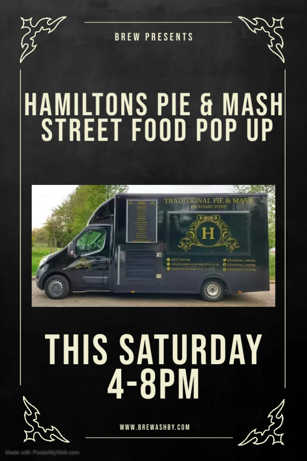 Hamiltons Pie & Mash Street Food Pop Up at Brew, 106B Market Street, Ashby-de-la-Zouch