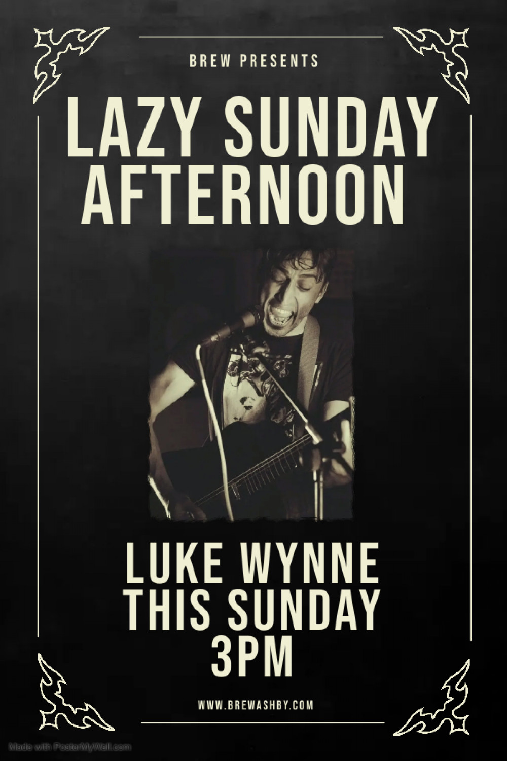 Lazy Sunday Afternoon Acoustic Session with Luke Wynne at Brew, 106B Market Street, Ashby-de-la-Zouch