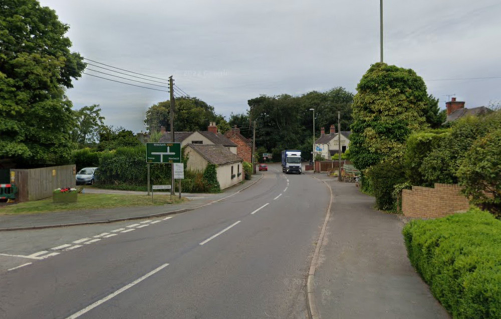 Police were called to Newcastle Road, Madeley,  on Monday night following reports of a man acting suspiciously (Google).