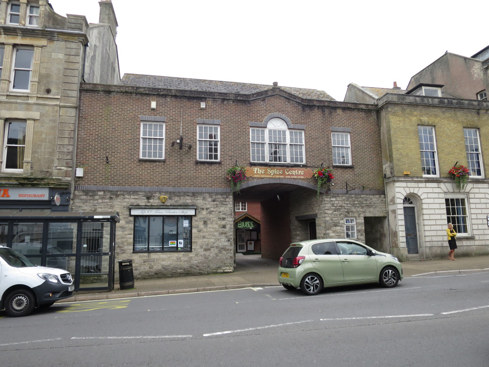 The front of the building today, from High West Street, showing the arch which will stay in place to allow access to the new homes