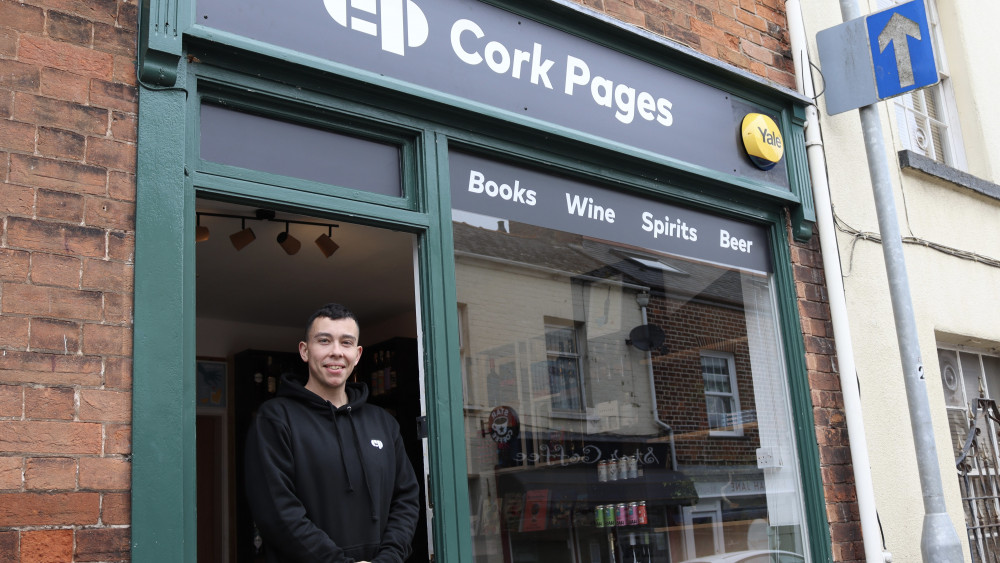 Mike Hole at Cork Pages bookshop, Albion St, Exmouth (Nub News/ Will Goddard)