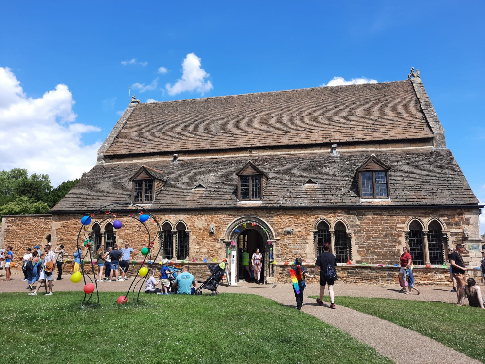 Oakham Castle at Pride 2022. 