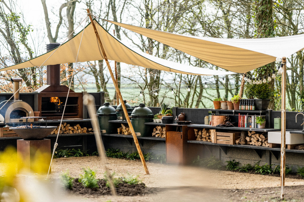 The outdoor cooking set up at High Grange (photo credit: Matt Austin)