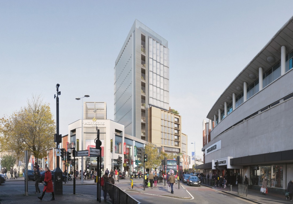 CGI of the scheme for Ealing Broadway. Credit: Stanton Williams/British Land, provided in Ealing Council planning documents.