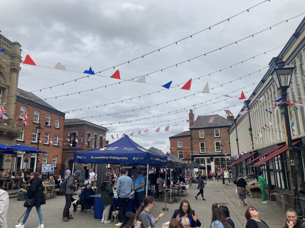 The celebrations on Market Place (Image by Alasdair Perry)