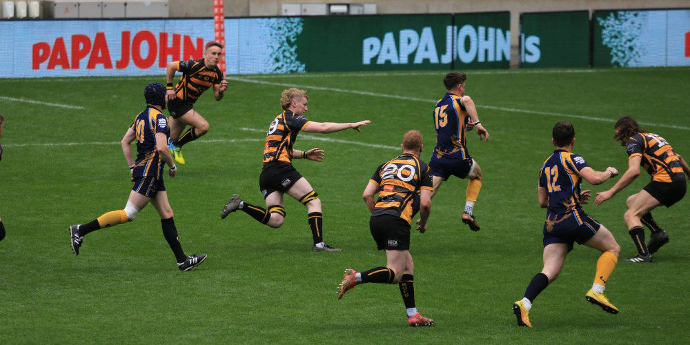 Teddington RFC complete the league and cup double at Twickenham. Photo: Simon Ridler.