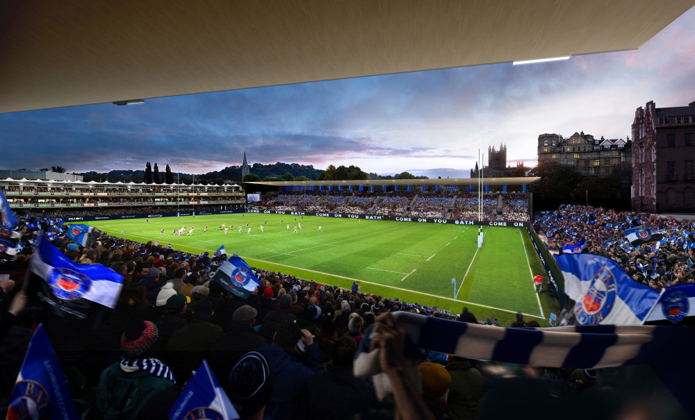 How the new stadium would look for a fan at the game (Image: Bath Rugby) - free to use for all partners How the new stadium would look for a fan at the game (Image: Bath Rugby) - free to use for all partners