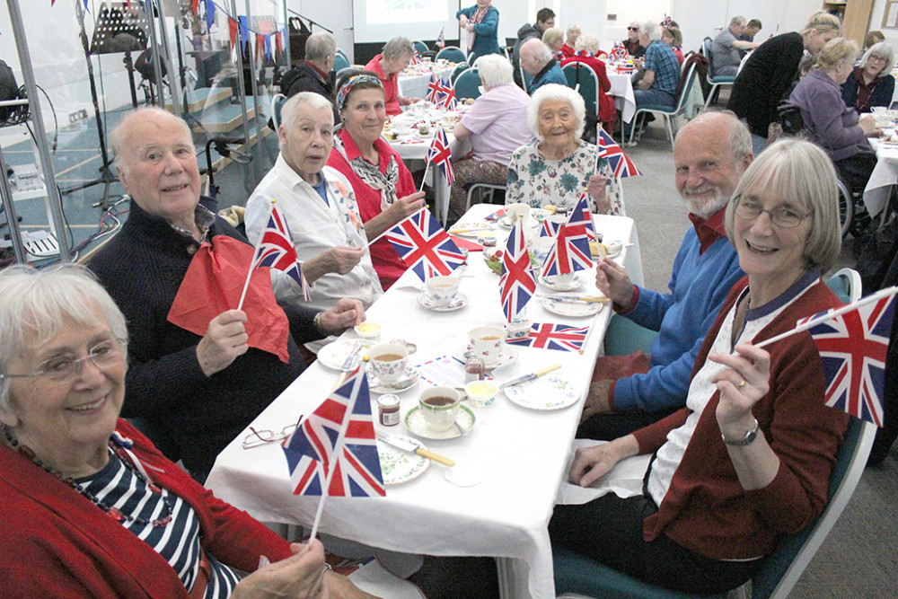 Residents celebrate at the Age UK cream tea in Poundbury (photo credit: Francesca Evans)