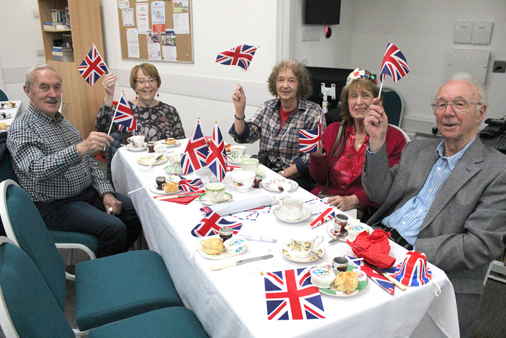 Residents celebrate at the Age UK cream tea in Poundbury (photo credit: Francesca Evans)