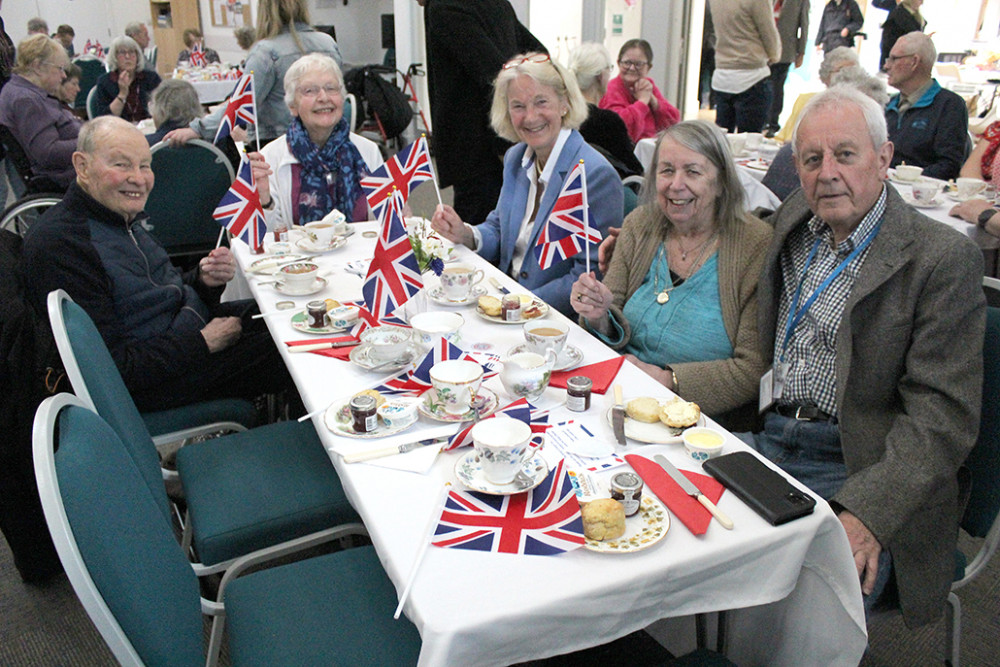 Residents celebrate at the Age UK cream tea in Poundbury (photo credit: Francesca Evans)