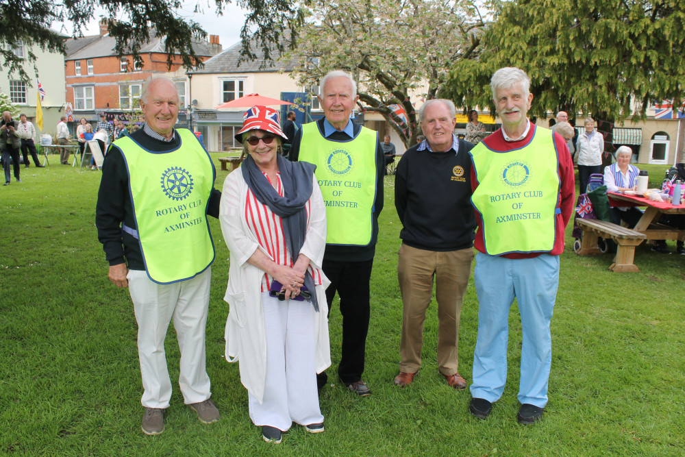 Members of the Rotary Club of Axminster at their coronation picnic (photo credit: Philip Evans)