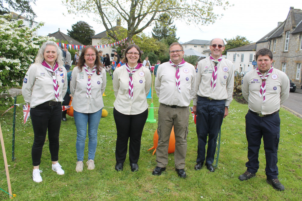 Local Scout leaders took part in the celebrations (photo credit: Philip Evans)