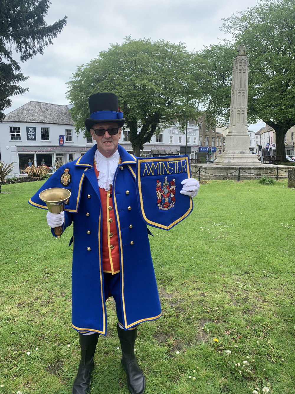 Town crier Nick Goodwin debuted his new uniform for the coronation weekend