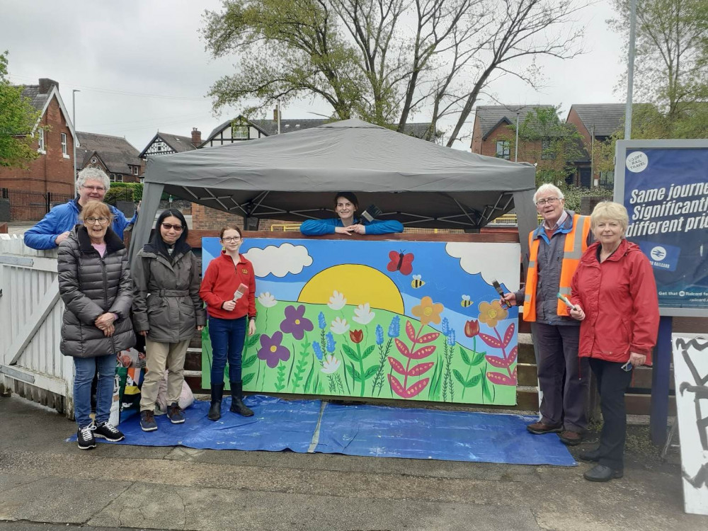 A new mural greets passengers at Sandbach rail station's platform one. (Photo: Sandbach Nub News) 