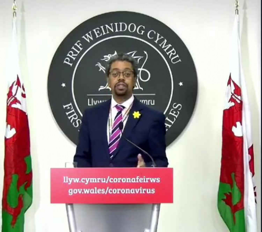 Health Minister Vaughan Gething spoke at a press conference today Health Minister Vaughan Gething spoke at a press conference today