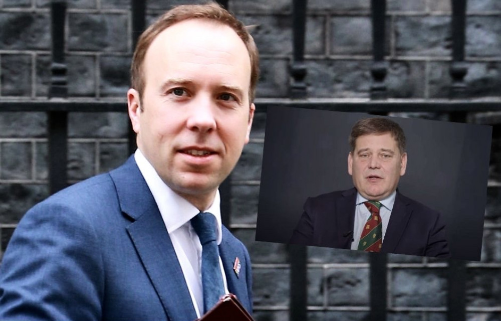 Matt Hancock and Coalville MP Andrew Bridgen. Photo: Dreamstime/You Tube