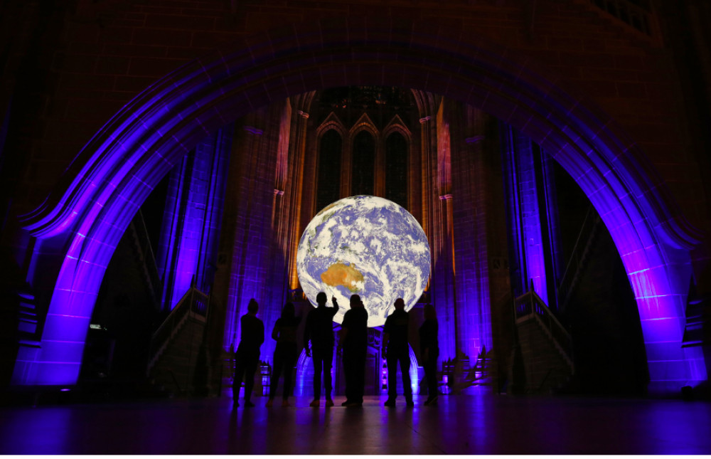 Gaia at Liverpool Cathedral for Liverpool City Council's River Festival in 2019 (Credit: Gareth Jones) 