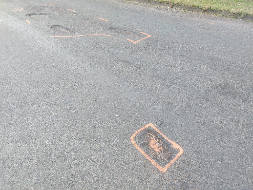 Some of the Frome holes in the roads - by no means the worst Nub News has spotted around town 