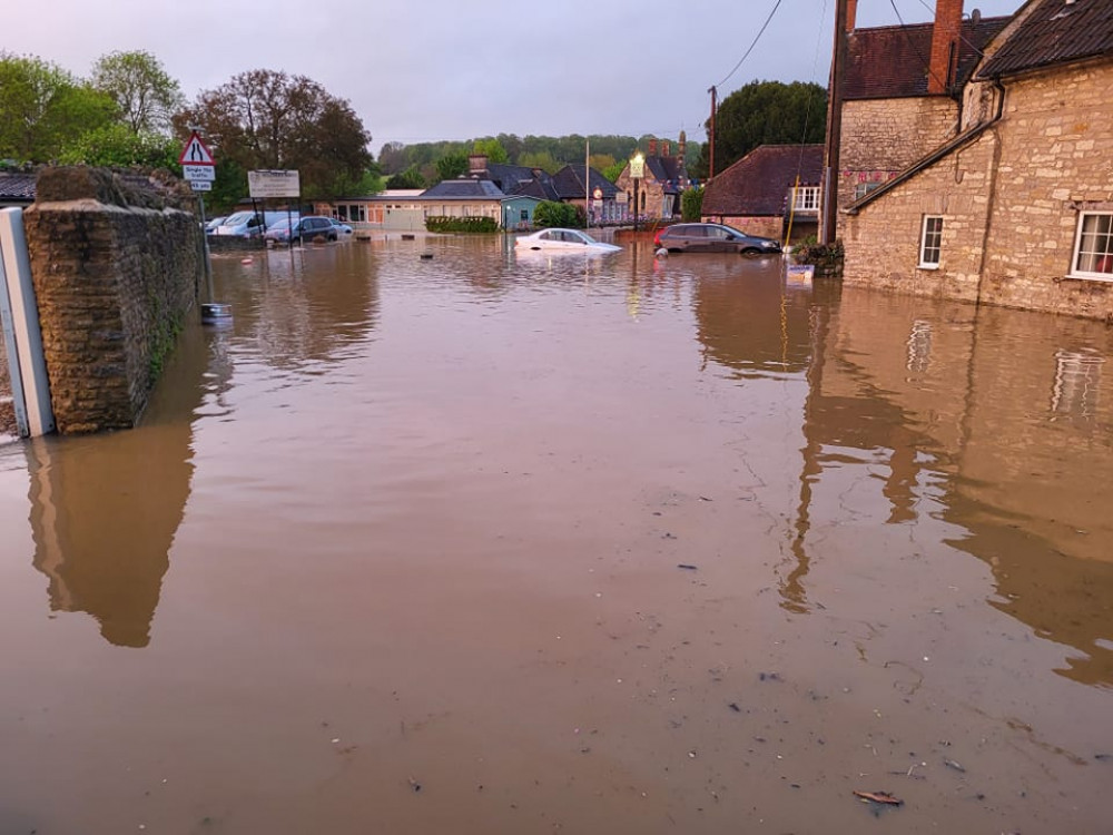 Devastation in Queen Camel on Tuesday : Photo James Farmer Devastation in Queen Camel on Tuesday : Photo James Farmer