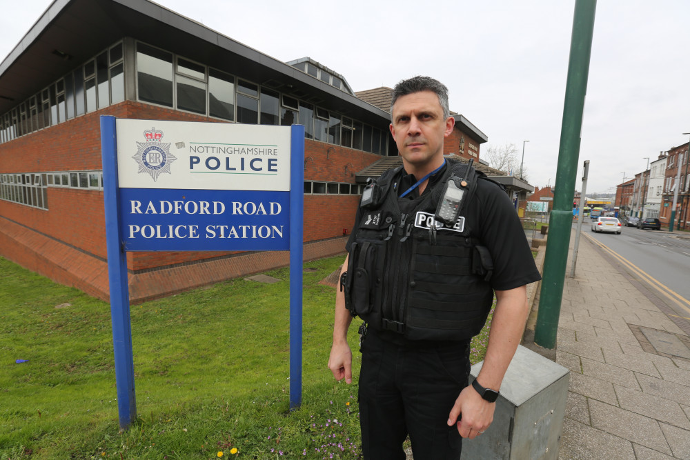 A Nottinghamshire police officer who was stabbed by a man from Nuthall while on duty has spoken out about his terrifying ordeal. Photo courtesy of Nottinghamshire Police.