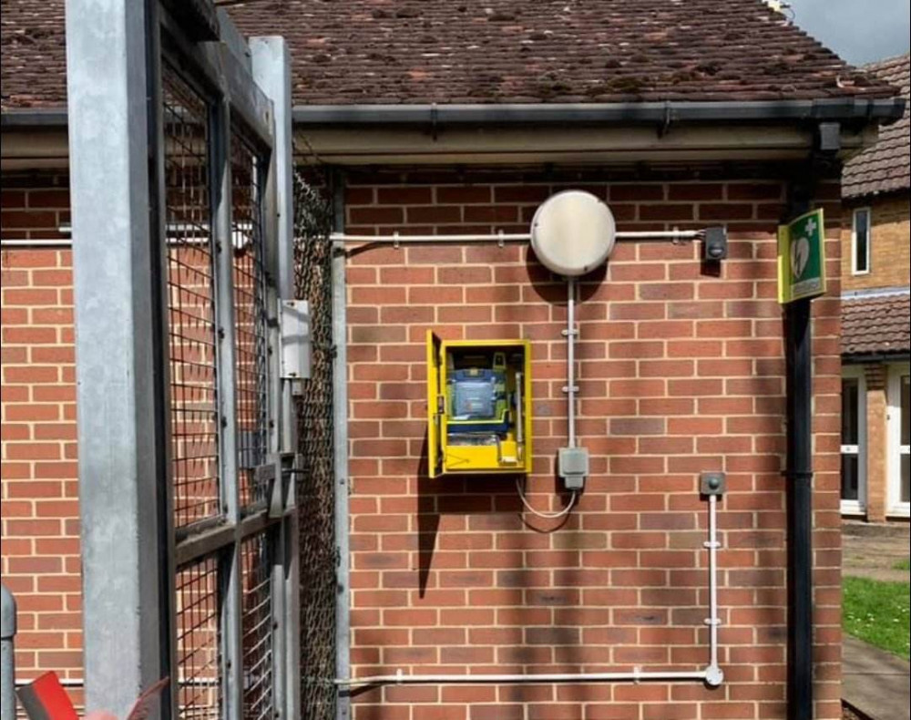 The defibrillator can be found in Harrier Close. Image credit: Cottesmore Times.