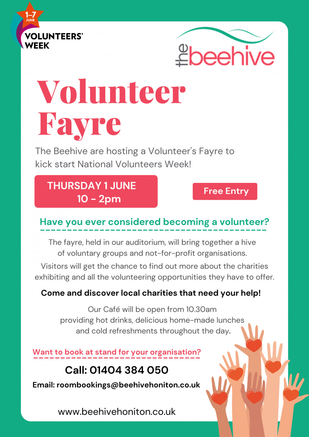 Volunteers Fayre at The Beehive