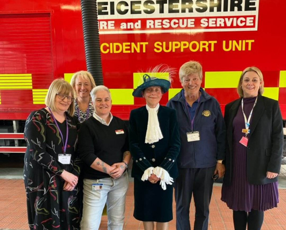 Geraldine Feehally with the team at the home of the new support hub on South Street. Image credit: Rutland High Sheriff. 