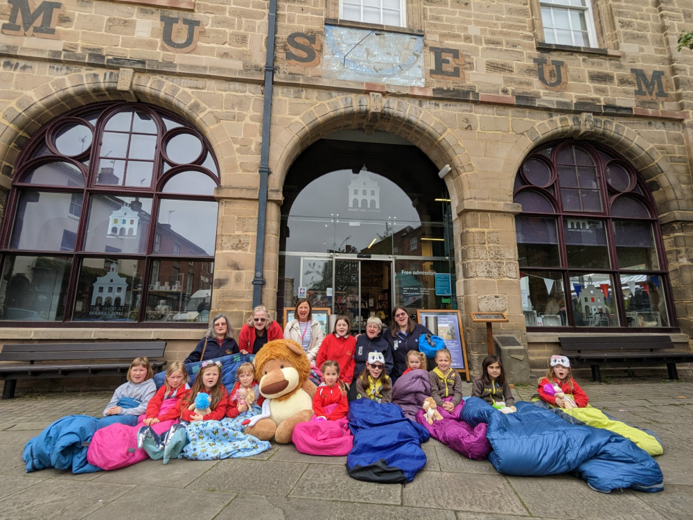 Members and leaders of the 10th Leamington St Marks Rainbows will be camping out in Warwick’s Market Hall Museum in aid of Molly Ollys (image supplied)