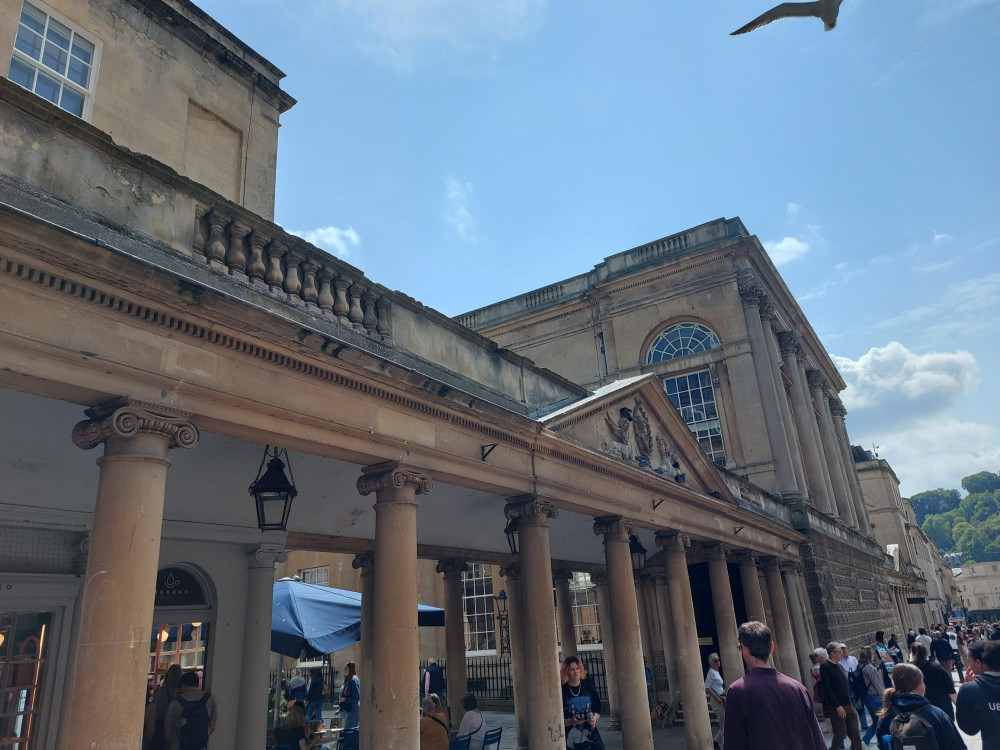 Bath is not unused to crowds - city centre May 19 