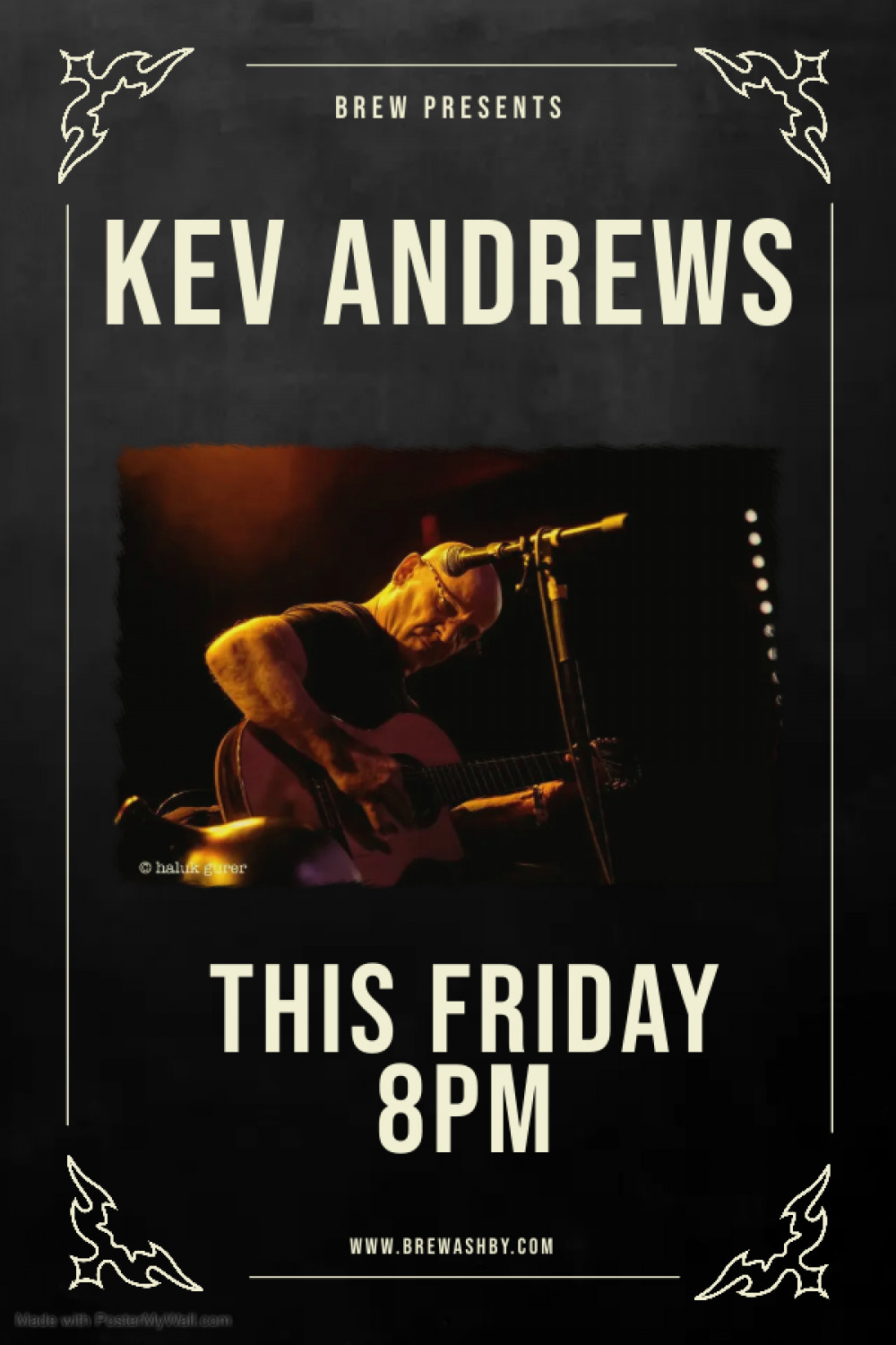 Live Acoustic Friday with Kev Andrews at Brew, 106B Market Street, Ashby-de-la-Zouch