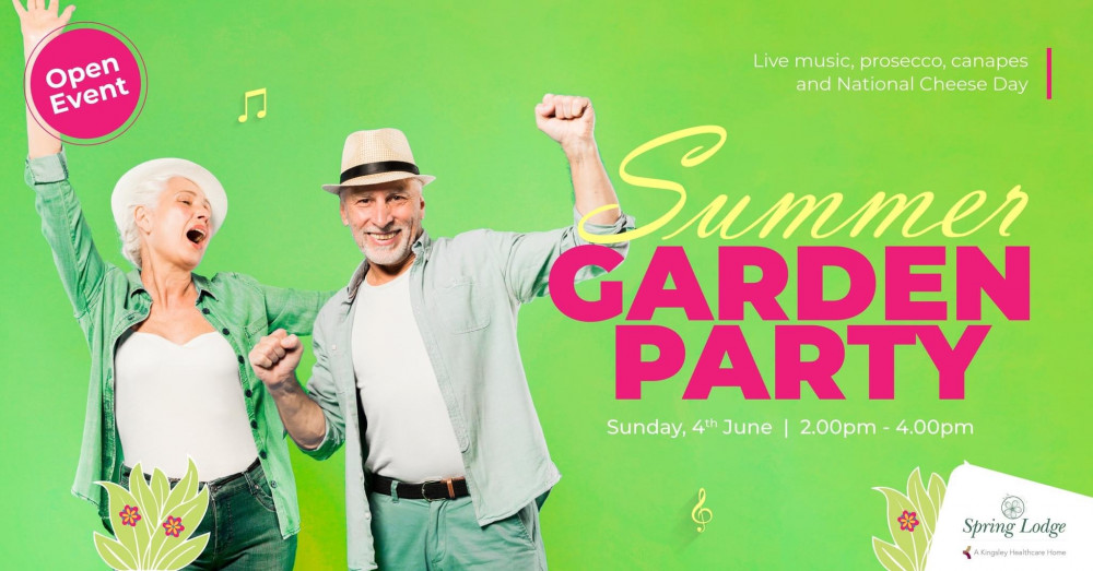 Join us for our garden party on 4th June 2pm-4pm