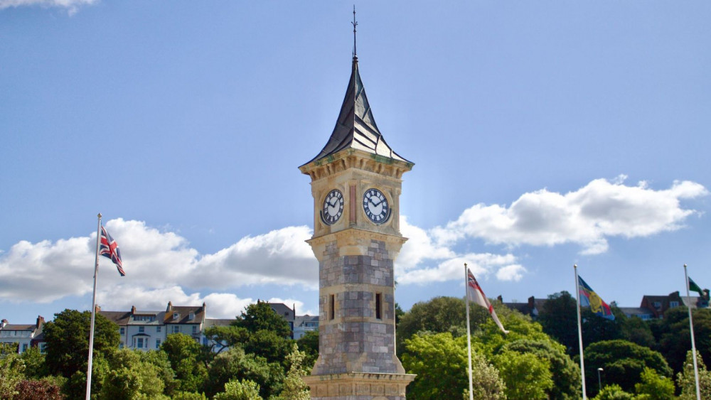 Clock tower on Exmouth Esplanade (Nub News/ Will Goddard)