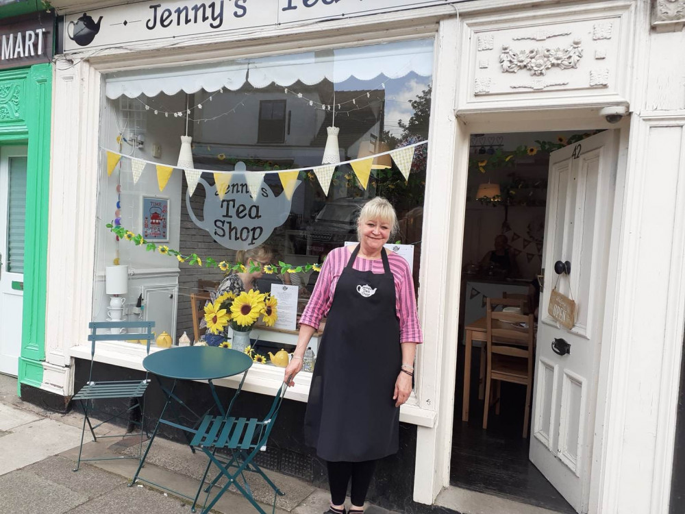 Jenny Chamberlain, owner of Jenny;s Tea Shop (Photo: Sandbach Nub News) 