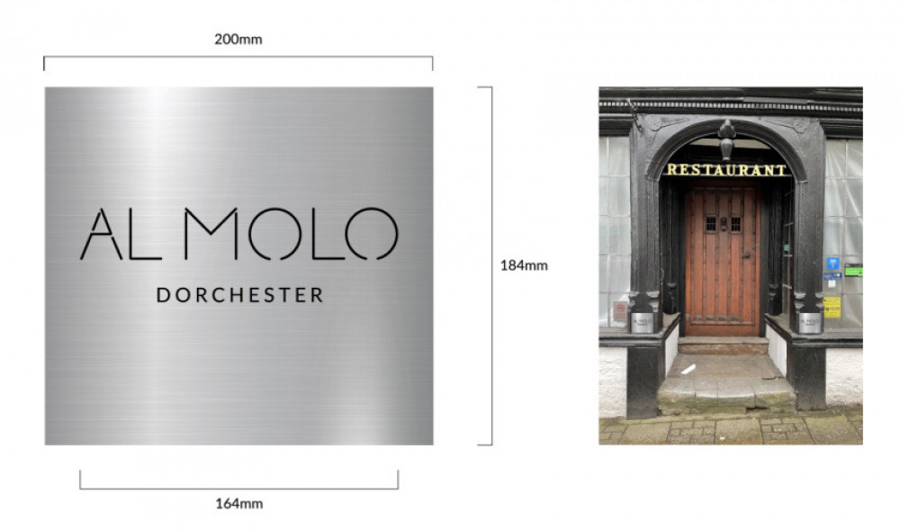 Proposed signage for the Al Molo restaurant